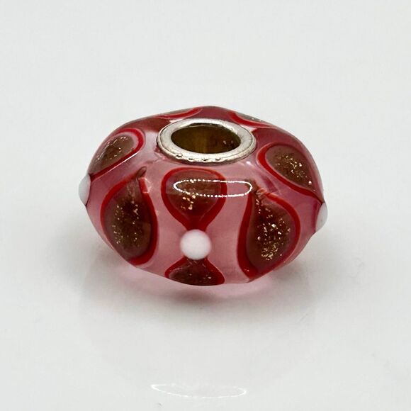 TROLLBEADS Red & Gold Glitter Christmas Winter Unique LAA 925S NEW! - Picture 3 of 6